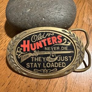 1980’a Brass Hunter / Hunting Belt Buckle